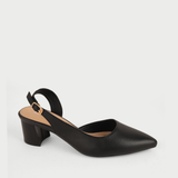  Giày Sandal Cao Gót Nữ Dáng Slingback Mũi Nhọn Đế Vuông Cao 5cm MC-811 