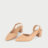  Giày Sandal Cao Gót Nữ Dáng Slingback Mũi Nhọn Đế Vuông Cao 5cm MC-811 