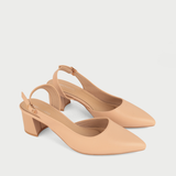  Giày Sandal Cao Gót Nữ Dáng Slingback Mũi Nhọn Đế Vuông Cao 5cm MC-811 