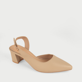  Giày Sandal Cao Gót Nữ Dáng Slingback Mũi Nhọn Đế Vuông Cao 5cm MC-811 