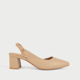  Giày Sandal Cao Gót Nữ Dáng Slingback Mũi Nhọn Đế Vuông Cao 5cm MC-811 