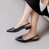  Giày Sandal Cao Gót Nữ Dáng Slingback Mũi Nhọn Đế Vuông Cao 3cm MC-901 