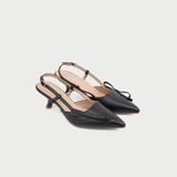  Giày Cao Gót Nữ Dáng Slingback Gót Nhọn Phối Nơ MC-903 