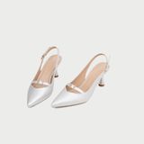  Giày Cao Gót Nữ Dáng Slingback Gót Nhọn Sang Chảnh MC-906 