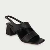  Sandal Cao Gót Quai Ngang Đôi Hở Hậu MC.108 Đen 