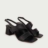  Sandal Cao Gót Quai Ngang Đôi Hở Hậu MC.108 Đen 