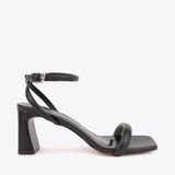  Sandal Cao Gót Mũi Vuông Phối Quai Mảnh Tròn CK-19 Đen 