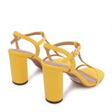  Sandal Cao Gót Dây Mảnh Đối Xứng THD-5 Vàng 