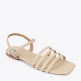  Sandal Bệt Dây Nhỏ KZ-25 Kem 