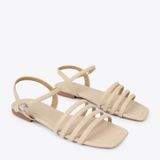 Sandal Bệt Dây Nhỏ KZ-25 Kem 