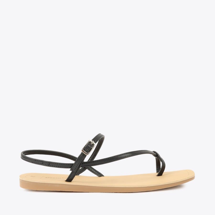  Sandal Bệt Đế Đúc Dây Mảnh Xỏ Ngón GY-1 Đen 