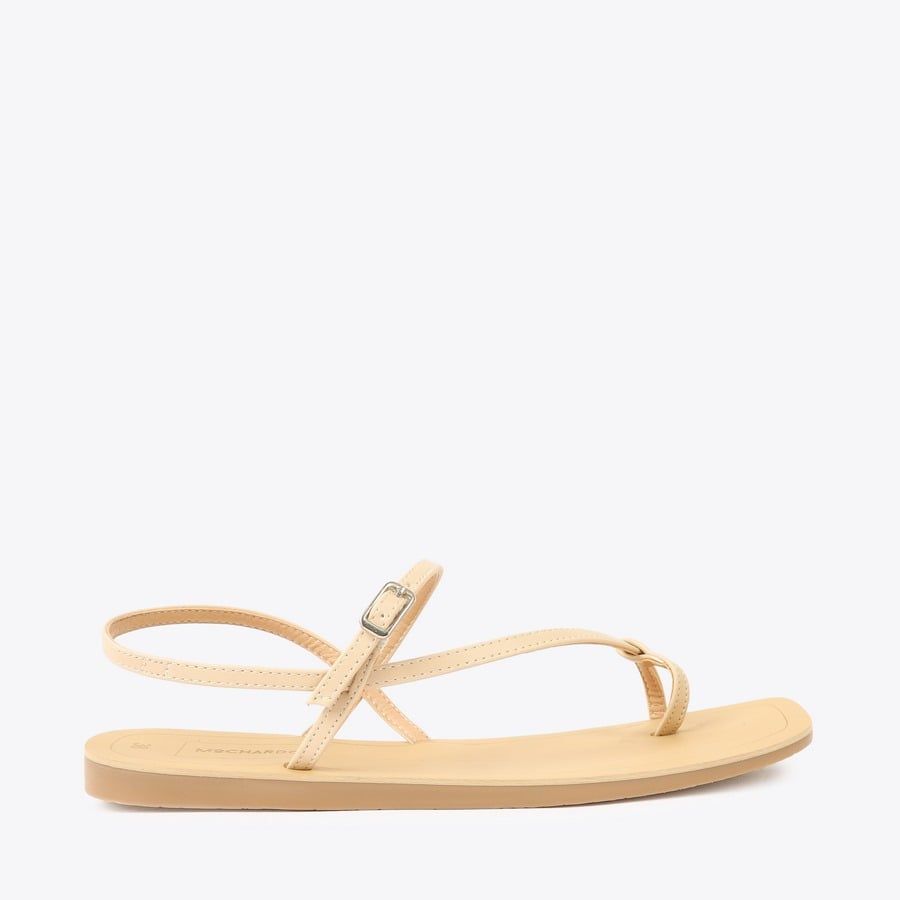  Sandal Bệt Đế Đúc Dây Mảnh Xỏ Ngón GY-1 Kem 