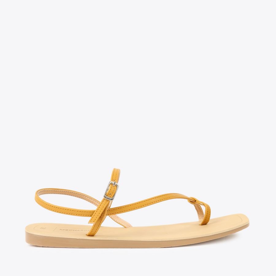  Sandal Bệt Đế Đúc Dây Mảnh Xỏ Ngón GY-1 Vàng 
