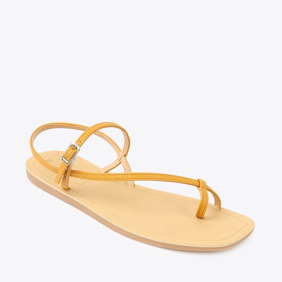  Sandal Bệt Đế Đúc Dây Mảnh Xỏ Ngón GY-1 Vàng 