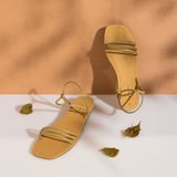  Sandal Bệt Đế Đúc Quai Ngang Dây Thắt Nút GY-2 Xanh 