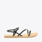  Sandal Bệt Đế Đúc Dây Chéo Khoá Gài GY-3 Đen 