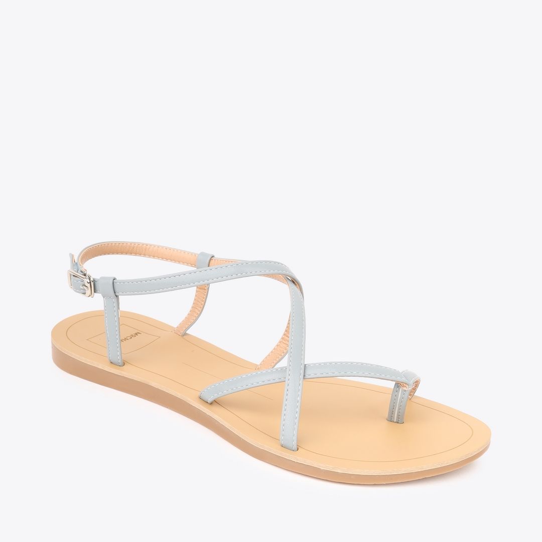  Sandal Bệt Đế Đúc Quai Dây Trơn Xỏ Ngón PK-3 Xanh 