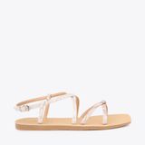  Sandal Bệt Đế Đúc Dây Da Rắn Thắt Nút PK-4 Kem 