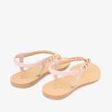  Sandal Bệt Đế Đúc Quai Phối Xích PK-5 Hồng 