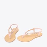  Sandal Bệt Đế Đúc Quai Phối Xích PK-5 Hồng 