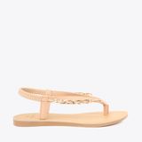  Sandal Bệt Đế Đúc Quai Phối Xích PK-5 Kem 