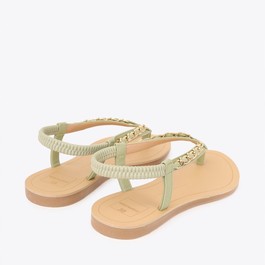  Sandal Bệt Đế Đúc Quai Phối Xích PK-5 Xanh 