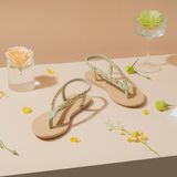  Sandal Bệt Đế Đúc Quai Phối Xích PK-5 Xanh 