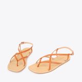  Sandal Bệt Đế Đúc Kiểu Xỏ Ngón Dây Chéo PK-6 Bò 