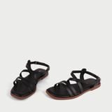  Sandal Đế Thấp Nữ Quai Ngang PC-102 Đen 