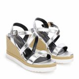  Sandal Xuồng Dây Chéo MO-12 Bạc 