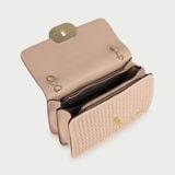  Túi Xách Nữ Da Họa Tiết Khóa Cao Cấp AC-054 Kem Trắng 