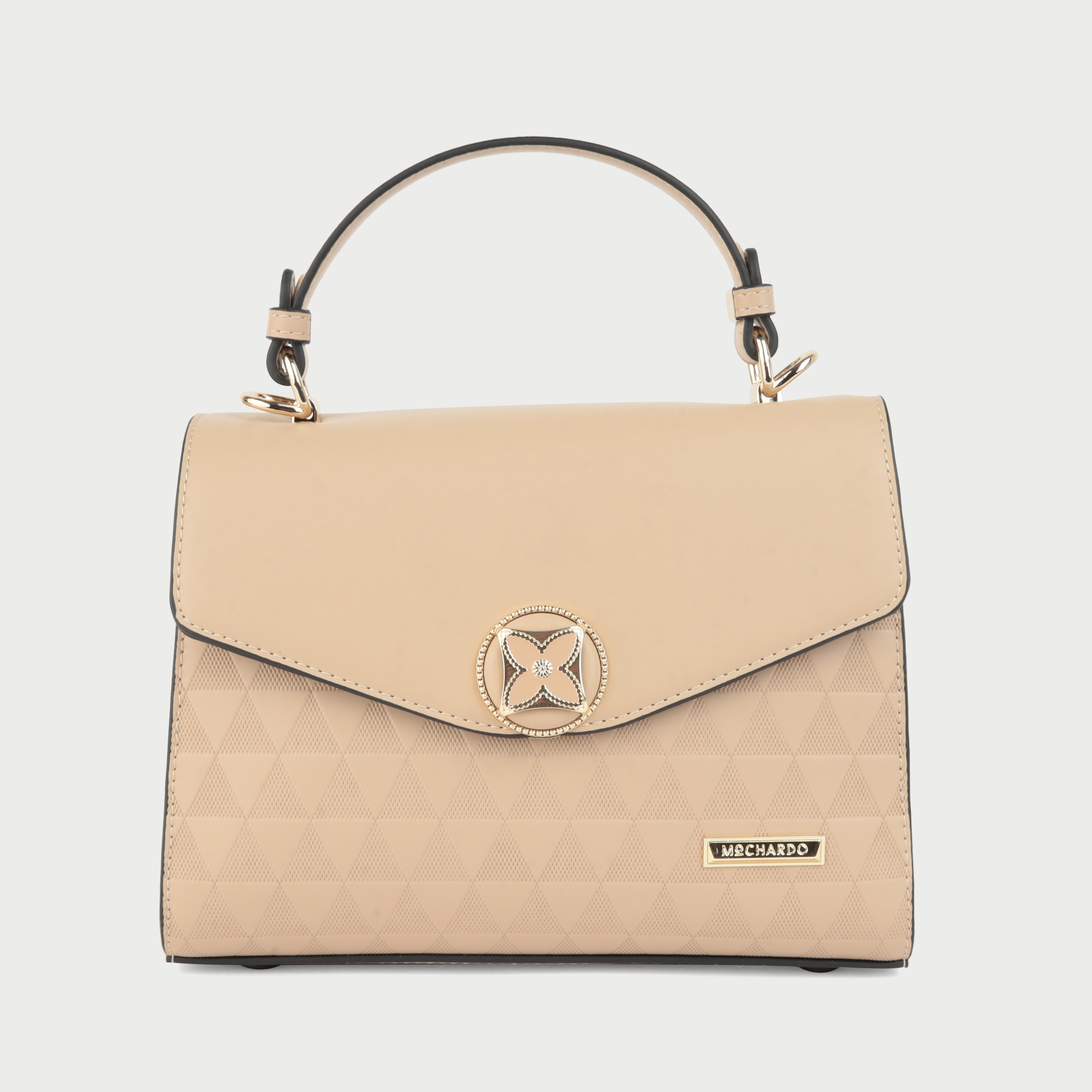  Túi xách cao cấp phối khoá nam châm hoạ tiết hoa AD-009 