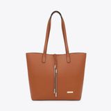  Túi Xách Nữ Phom Lớn Đính Dây Khoá QA-28 Bò 