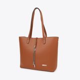  Túi Xách Nữ Phom Lớn Đính Dây Khoá QA-28 Bò 