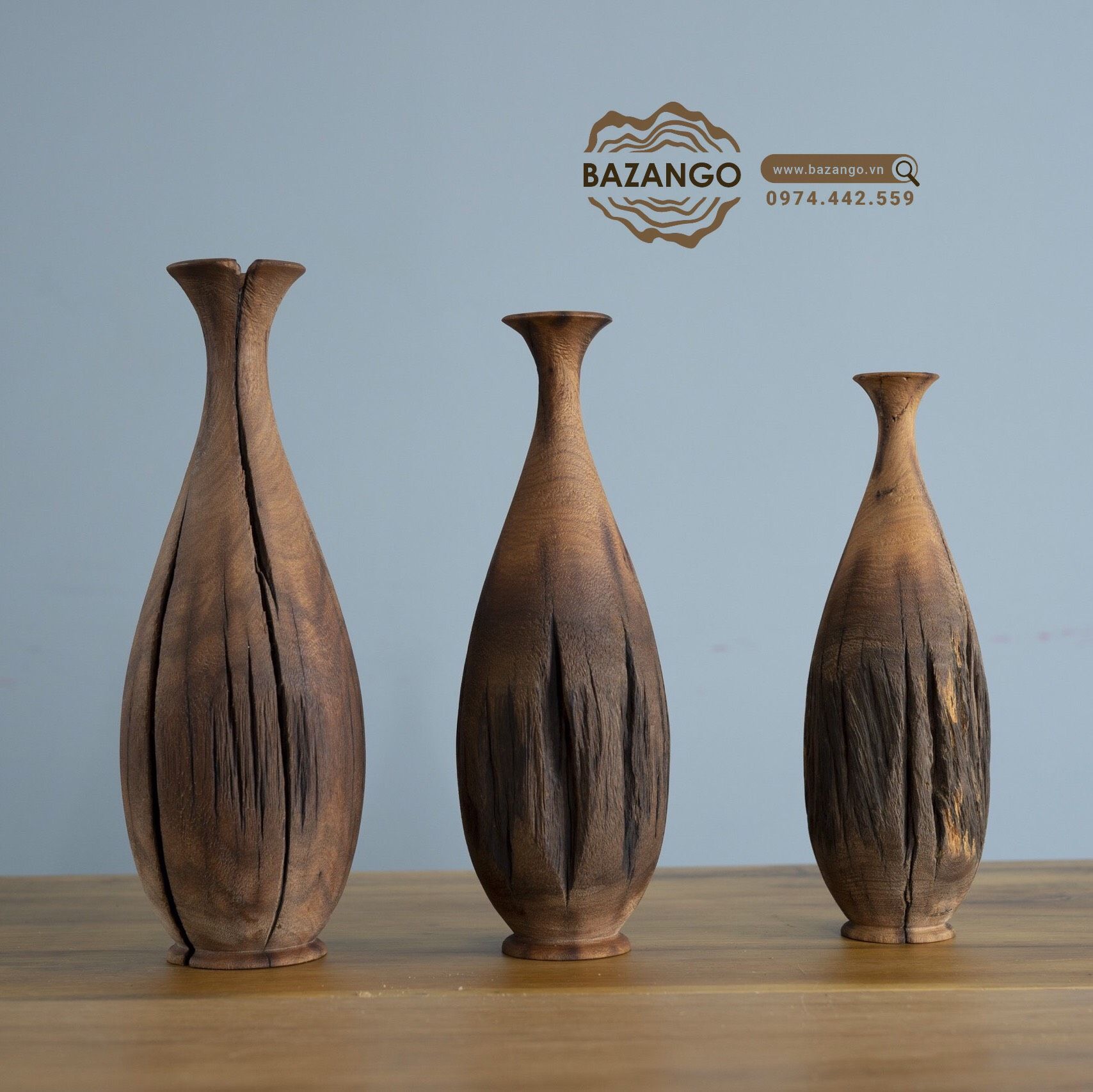 15 bình hoa làm bằng gỗ thật, phong cách rustic – Bazango Furniture