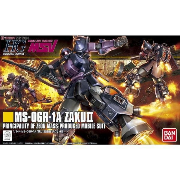 MS-06R-1A ZAKU II Black Tri Stars - HGUC Mô hình Gundam chính hãng Bandai