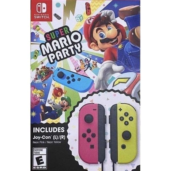  SW070S - Super Mario Party cho Nintendo Switch Joy-Con Bundle (Neon Pink / Neon Yellow) 