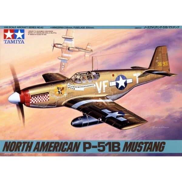 mô hình máy bay North American P-51B Mustang 1/48 Tamiya 61042 chính hãng
