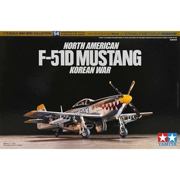 mô hình North American F-51D Mustang Korean War 1/72 Tamiya 60754 chính hãng