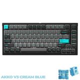  Bàn phím cơ MonsGeek MG75 Black & Cyan - White LED / AKKO Switch V3 Cream Blue / PBT Double-Shot 