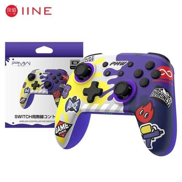 Tay cầm Splatoon không dây màu tím cho Nintendo Switch IINE PWN - L695