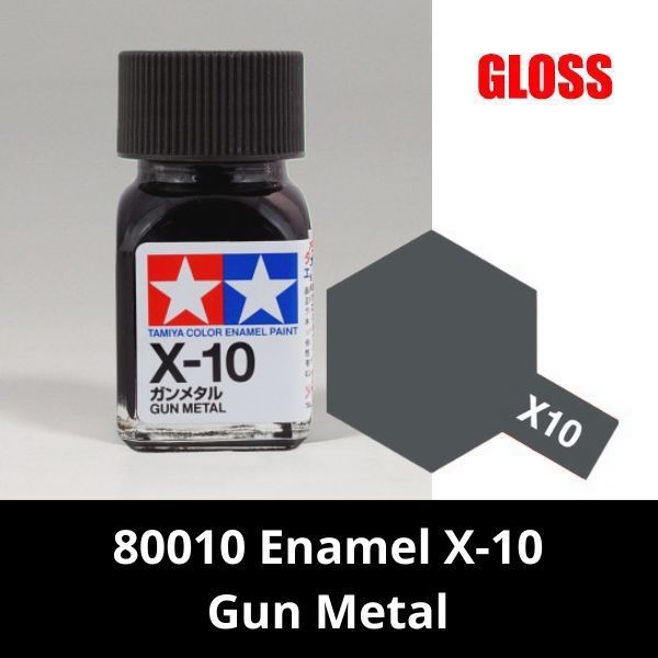  80010 Enamel X-10 Gun Metal - Sơn mô hình Tamiya 