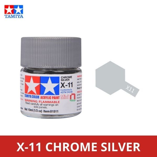  Sơn mô hình Tamiya ACRYLIC MINI X-11 CHROME SILVER - 81511 