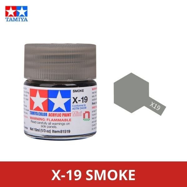  Sơn mô hình Tamiya ACRYLIC MINI X-19 SMOKE - 81519 