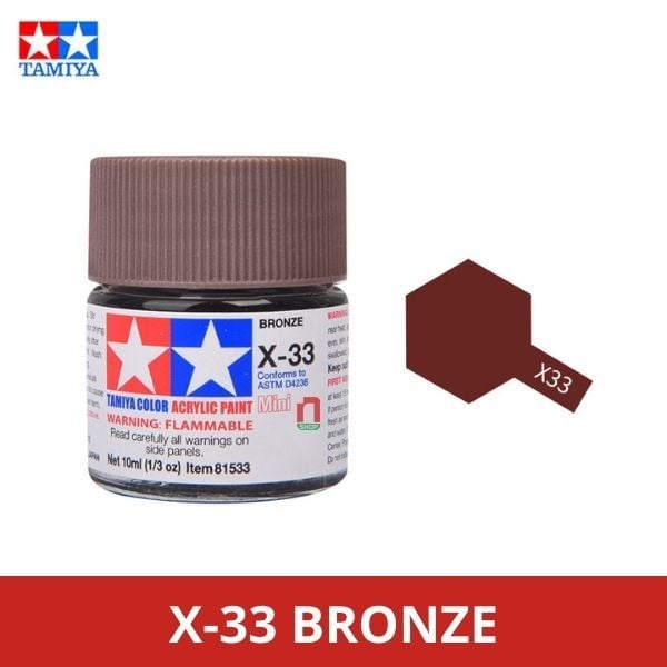 Sơn mô hình Tamiya Acrylic Mini X-33 Bronze - 81533