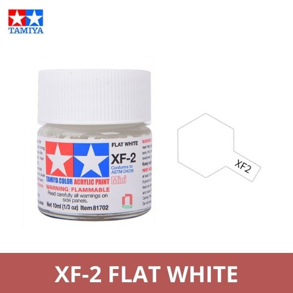 Sơn mô hình Tamiya Acrylic Mini XF-2 Flat White - 81702