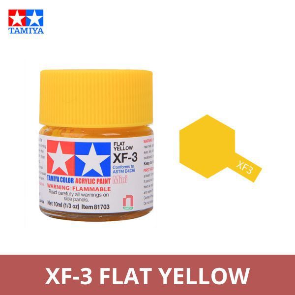 Sơn mô hình Tamiya Acrylic Mini XF-3 Flat Yellow - 81703