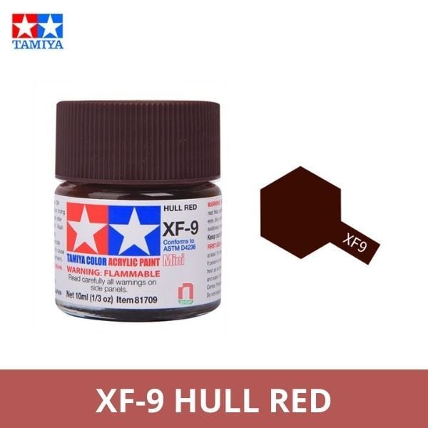 Sơn mô hình Tamiya Acrylic Mini XF-9 Hull Red - 81709