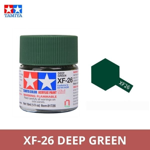 Sơn mô hình Tamiya Acrylic Mini XF-26 Deep Green - 81726