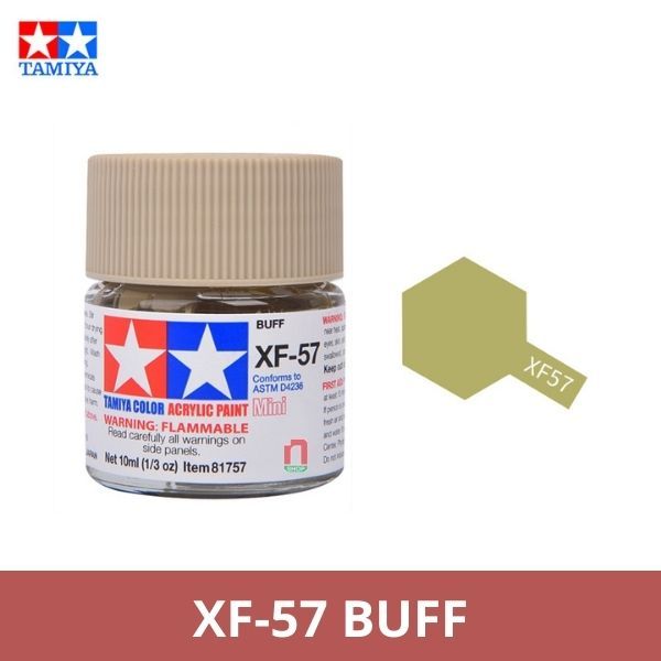 Tamiya Mini Acrylic model paint - XF-57 81757 Buff (flat)